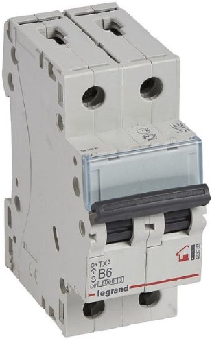 Выключатель автоматический Legrand TX3 6000 2п 6А B 6кА картинка